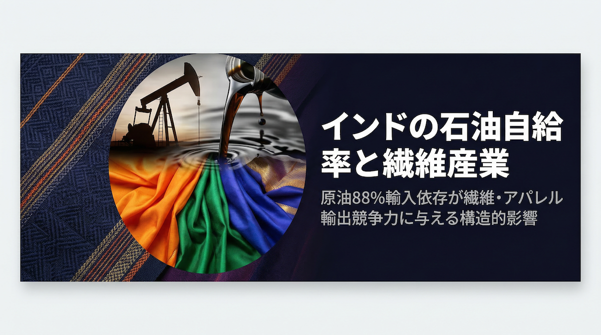 インドの石油自給率と繊維産業